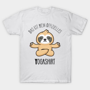 Offizielles Yogashirt Lustiges Yoga Faultier T-Shirt